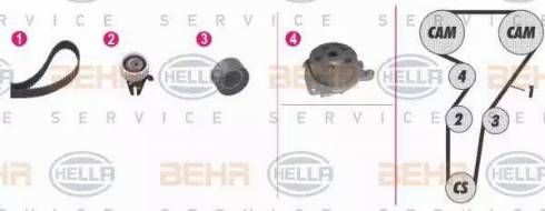 BEHR HELLA Service 8MP 376 803-831 - Pompa acqua + Kit cinghie dentate autozon.pro