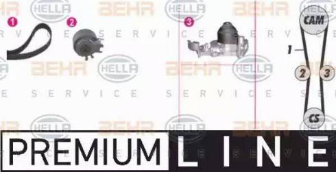 BEHR HELLA Service 8MP 376 802-851 - Pompa acqua + Kit cinghie dentate autozon.pro