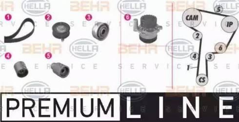 BEHR HELLA Service 8MP 376 802-881 - Pompa acqua + Kit cinghie dentate autozon.pro