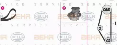 BEHR HELLA Service 8MP 376 814-891 - Pompa acqua + Kit cinghie dentate autozon.pro