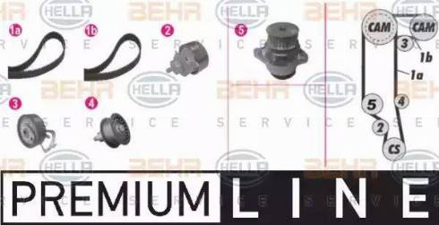 BEHR HELLA Service 8MP 376 814-851 - Pompa acqua + Kit cinghie dentate autozon.pro