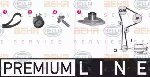 BEHR HELLA Service 8MP 376 814-821 - Pompa acqua + Kit cinghie dentate autozon.pro