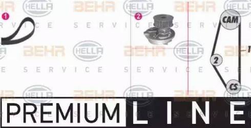 BEHR HELLA Service 8MP 376 815-801 - Pompa acqua + Kit cinghie dentate autozon.pro