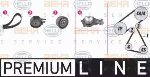 BEHR HELLA Service 8MP 376 811-861 - Pompa acqua + Kit cinghie dentate autozon.pro