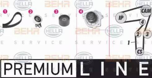 BEHR HELLA Service 8MP 376 812-811 - Pompa acqua + Kit cinghie dentate autozon.pro