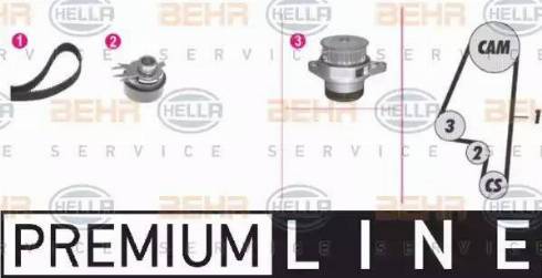 BEHR HELLA Service 8MP 376 812-831 - Pompa acqua + Kit cinghie dentate autozon.pro