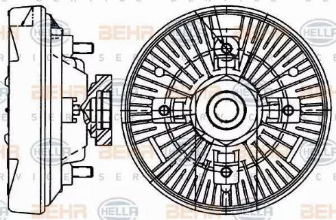 BEHR HELLA Service 8MV 376 907-461 - Giunto di collegamento, Ventilatore radiatore autozon.pro