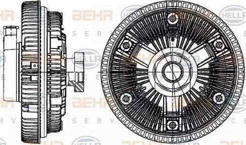 BEHR HELLA Service 8MV 376 907-411 - Giunto di collegamento, Ventilatore radiatore autozon.pro