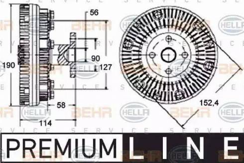 BEHR HELLA Service 8MV 376 758-551 - Giunto di collegamento, Ventilatore radiatore autozon.pro