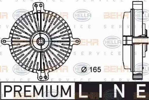 BEHR HELLA Service 8MV 376 733-041 - Giunto di collegamento, Ventilatore radiatore autozon.pro