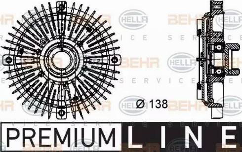 BEHR HELLA Service 8MV 376 732-021 - Giunto di collegamento, Ventilatore radiatore autozon.pro