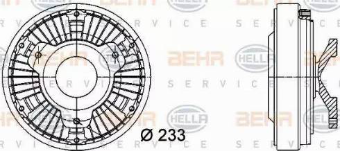 BEHR HELLA Service 8MV 376 728-401 - Giunto di collegamento, Ventilatore radiatore autozon.pro