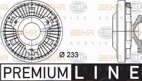 BEHR HELLA Service 8MV 376 728-381 - Giunto di collegamento, Ventilatore radiatore autozon.pro