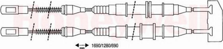 BENDIX 432678 B - Cavo comando, Freno stazionamento autozon.pro