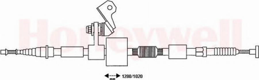 BENDIX 432893 B - Cavo comando, Freno stazionamento autozon.pro