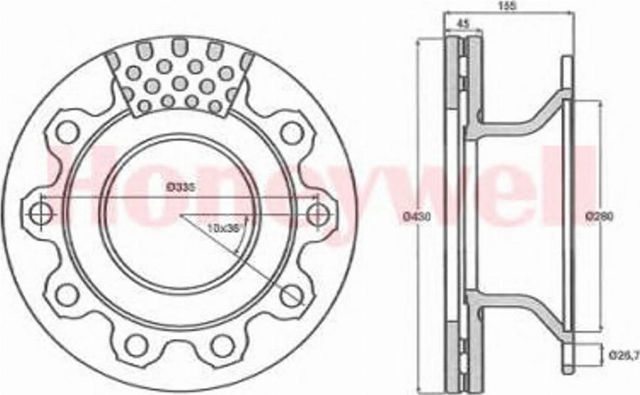 BENDIX 569020B - Discofreno autozon.pro