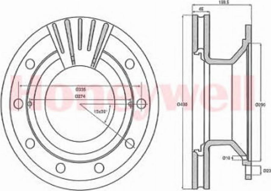 BENDIX 569021B - Discofreno autozon.pro