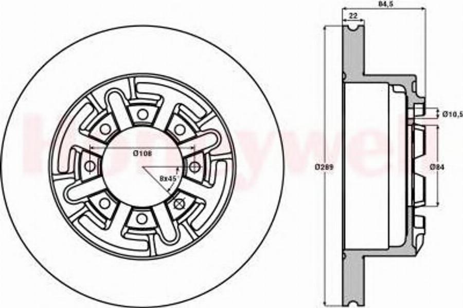 BENDIX 562469B - Discofreno autozon.pro