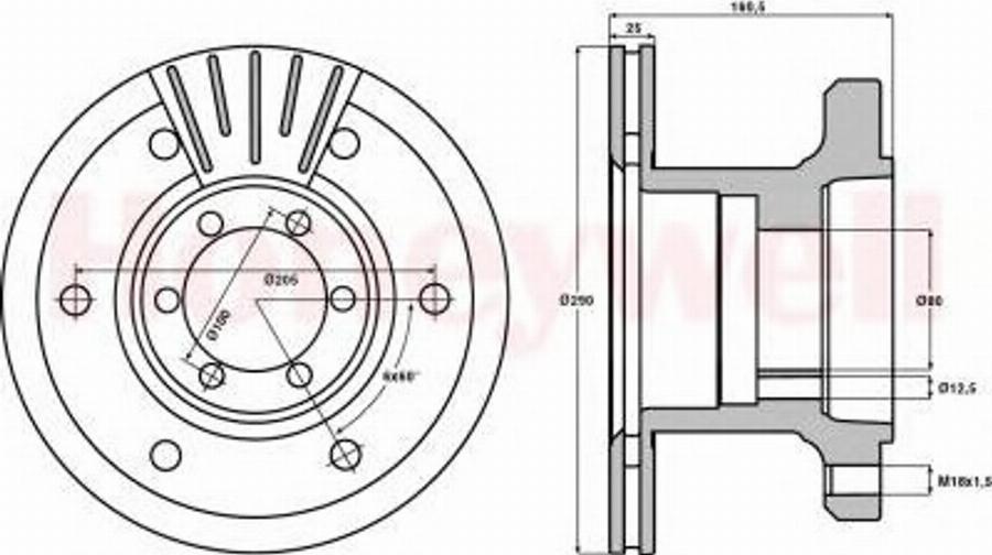 BENDIX 562468B - Discofreno autozon.pro