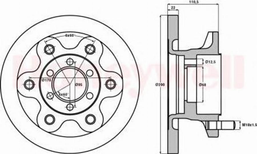 BENDIX 562467B - Discofreno autozon.pro