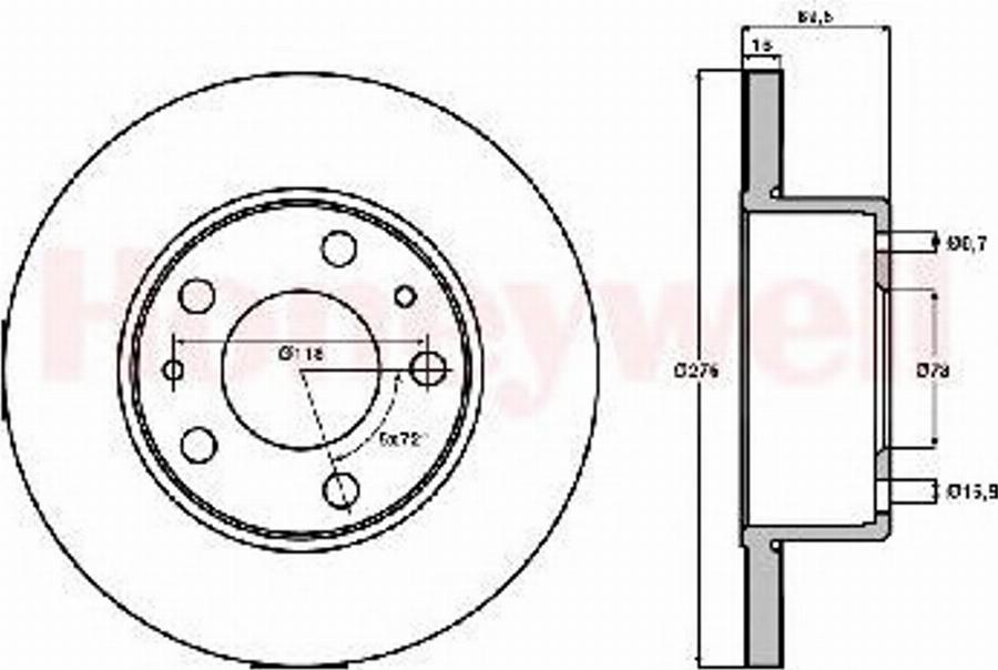 BENDIX 562480B - Discofreno autozon.pro