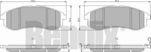 BENDIX 510999 - Kit pastiglie freno, Freno a disco autozon.pro