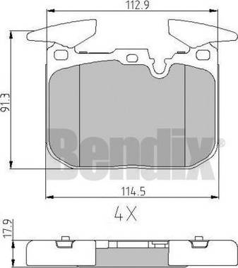 BENDIX 510996 - Kit pastiglie freno, Freno a disco autozon.pro