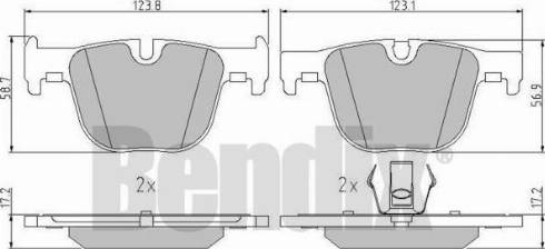 BENDIX 510997 - Kit pastiglie freno, Freno a disco autozon.pro