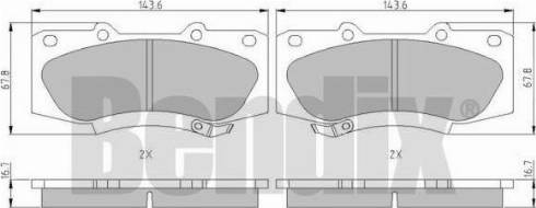 BENDIX 510964 - Kit pastiglie freno, Freno a disco autozon.pro