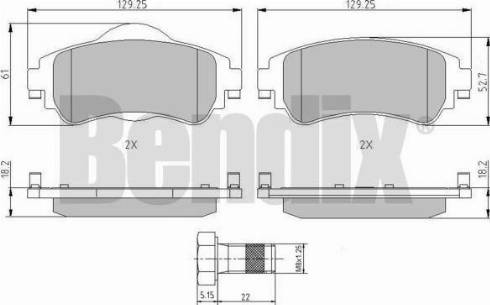 BENDIX 510965 - Kit pastiglie freno, Freno a disco autozon.pro