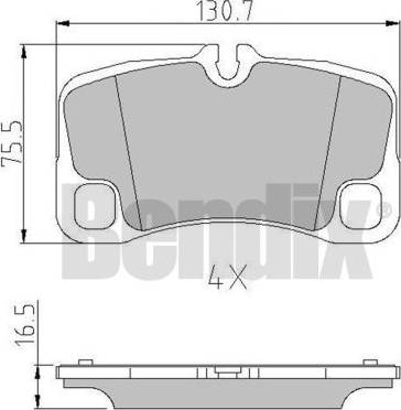 BENDIX 510966 - Kit pastiglie freno, Freno a disco autozon.pro