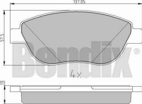 BENDIX 510961 - Kit pastiglie freno, Freno a disco autozon.pro