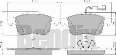 BENDIX 510905 - Kit pastiglie freno, Freno a disco autozon.pro