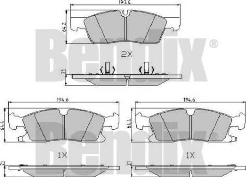 BENDIX 510908 - Kit pastiglie freno, Freno a disco autozon.pro