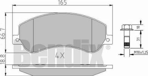 BENDIX 510911 - Kit pastiglie freno, Freno a disco autozon.pro