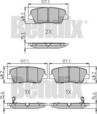 BENDIX 510918 - Kit pastiglie freno, Freno a disco autozon.pro