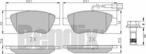 BENDIX 510912 - Kit pastiglie freno, Freno a disco autozon.pro