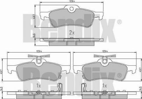 BENDIX 510989 - Kit pastiglie freno, Freno a disco autozon.pro