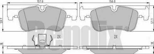 BENDIX 510982 - Kit pastiglie freno, Freno a disco autozon.pro