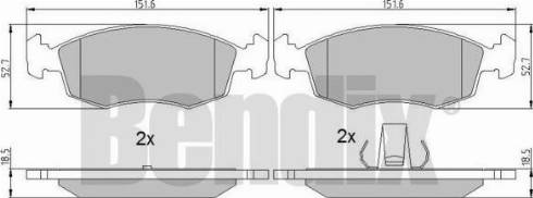 BENDIX 510939 - Kit pastiglie freno, Freno a disco autozon.pro