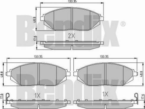 BENDIX 510924 - Kit pastiglie freno, Freno a disco autozon.pro