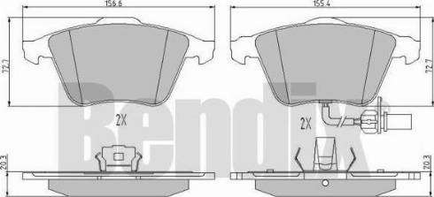 BENDIX 510920 - Kit pastiglie freno, Freno a disco autozon.pro