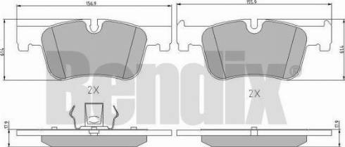 BENDIX 510975 - Kit pastiglie freno, Freno a disco autozon.pro