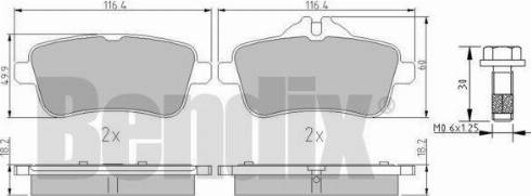 BENDIX 510971 - Kit pastiglie freno, Freno a disco autozon.pro