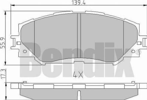 BENDIX 510499 - Kit pastiglie freno, Freno a disco autozon.pro