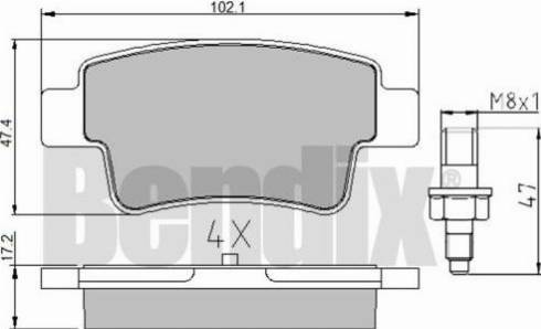 BENDIX 510490 - Kit pastiglie freno, Freno a disco autozon.pro