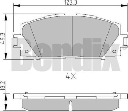 BENDIX 510498 - Kit pastiglie freno, Freno a disco autozon.pro