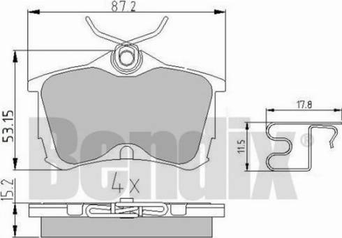 BENDIX 510449 - Kit pastiglie freno, Freno a disco autozon.pro