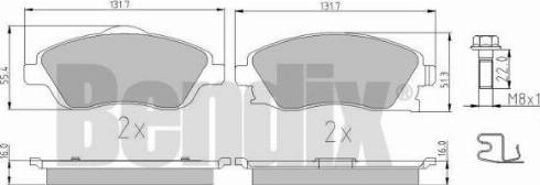 BENDIX 510446 - Kit pastiglie freno, Freno a disco autozon.pro