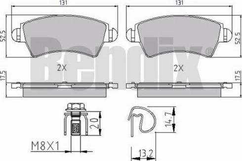 BENDIX 510448 - Kit pastiglie freno, Freno a disco autozon.pro